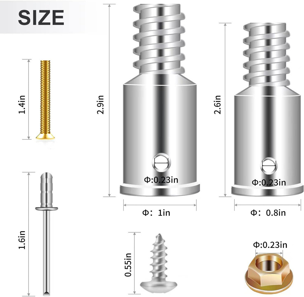 Thread Tip Replacement,Ultra Threaded Tip Repair Kit 0.8 Inch Extension Pole Ada