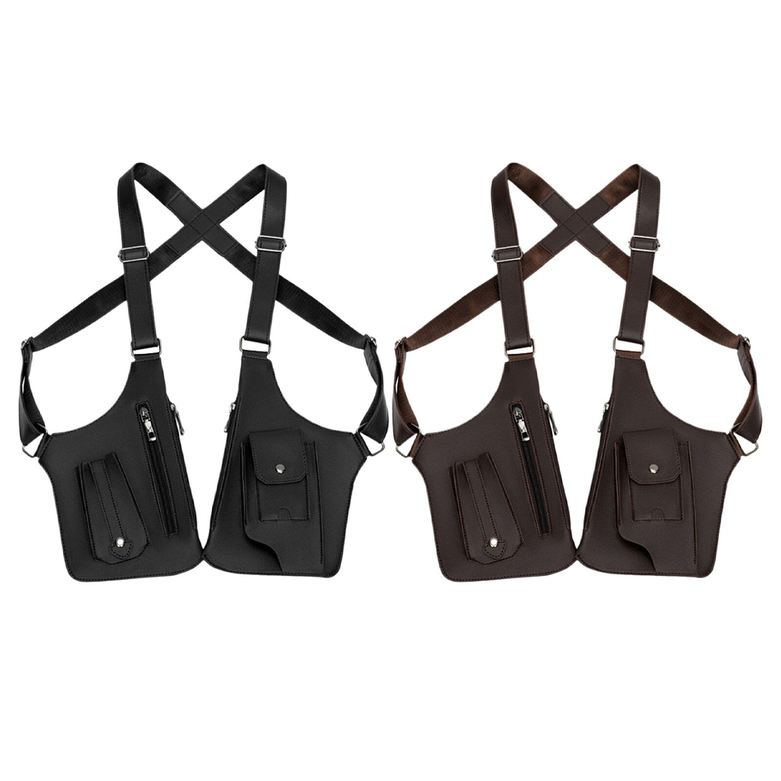 Adjustable Anti-Theft Underarm Shoulder Bag PU Leather Wallet Holster  Bag