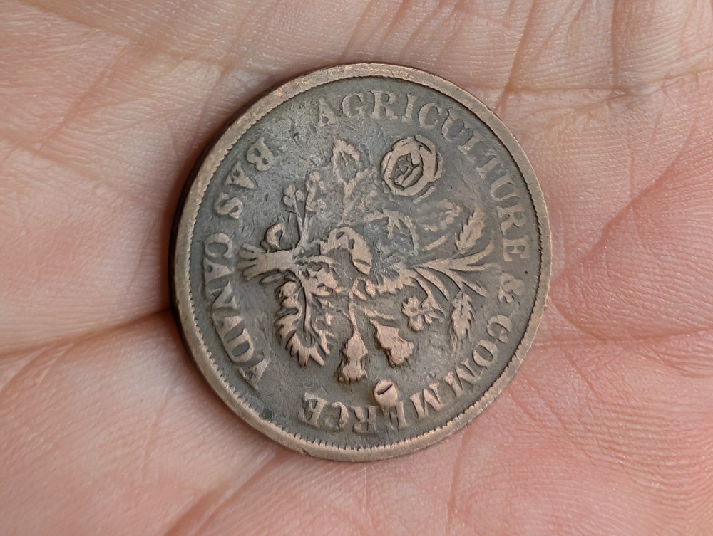 LC-5A3 Bas Lower Canada Belleville Issue Un Sou Token