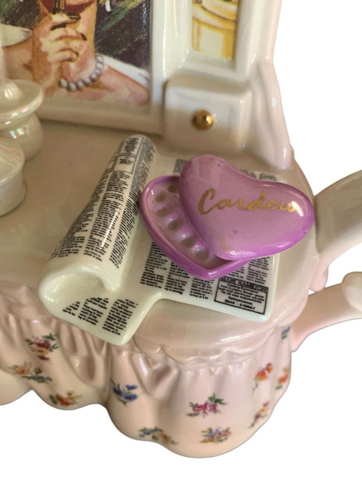 RARE Paul Cardew Ladies Dressing Table Vanity Glam Teapot Limited Edition Signed