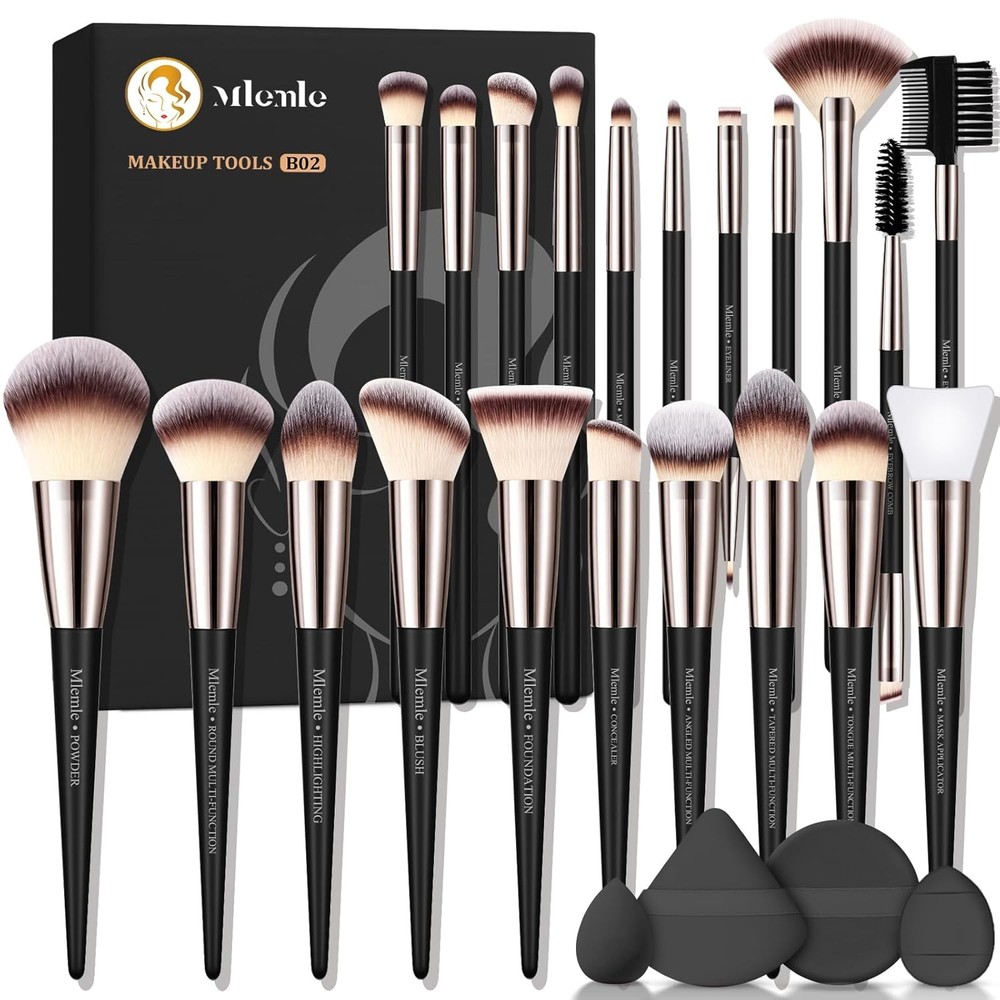 Makeup Brushes Set, Professional 25 Pcs Makeup Kit, Include Powder Foundation
