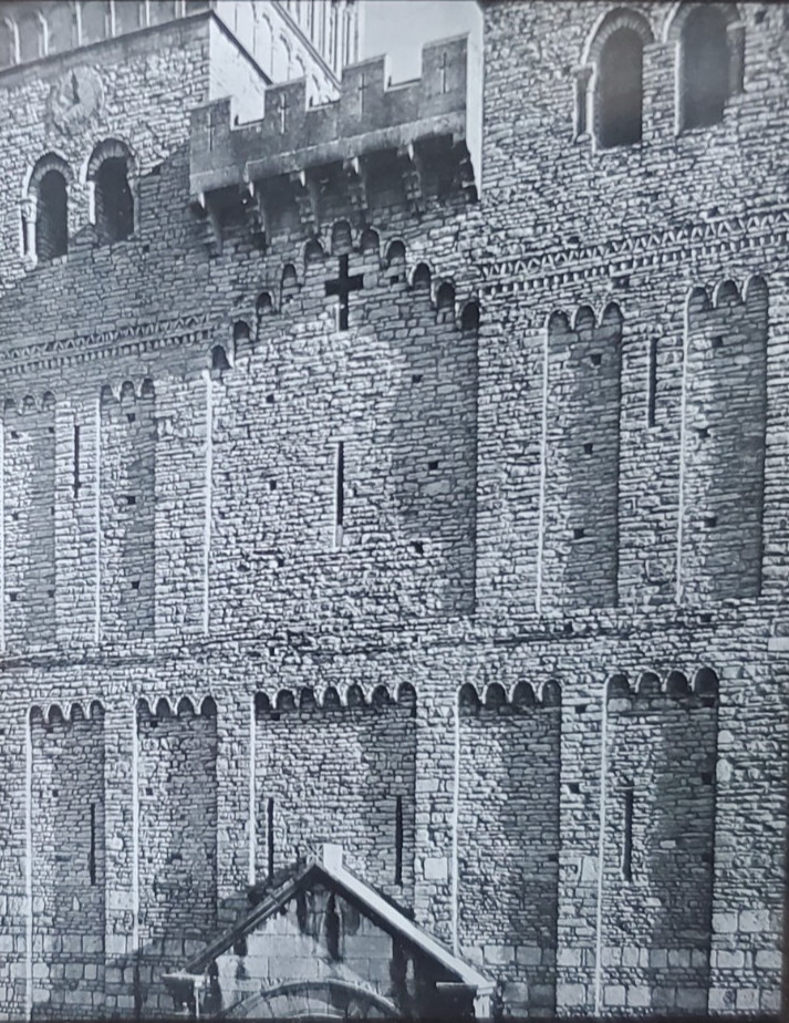 Detail, Abbey Church St. Philibert, Tournus, France,, Magic Lantern Glass Slide