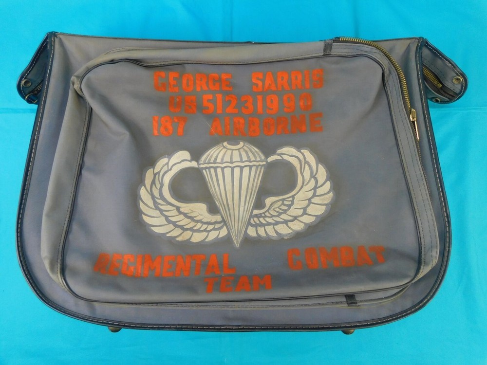 US WW2 Leed's Tested Air Force Officer's Flight Bag Military Suitcase Trunk