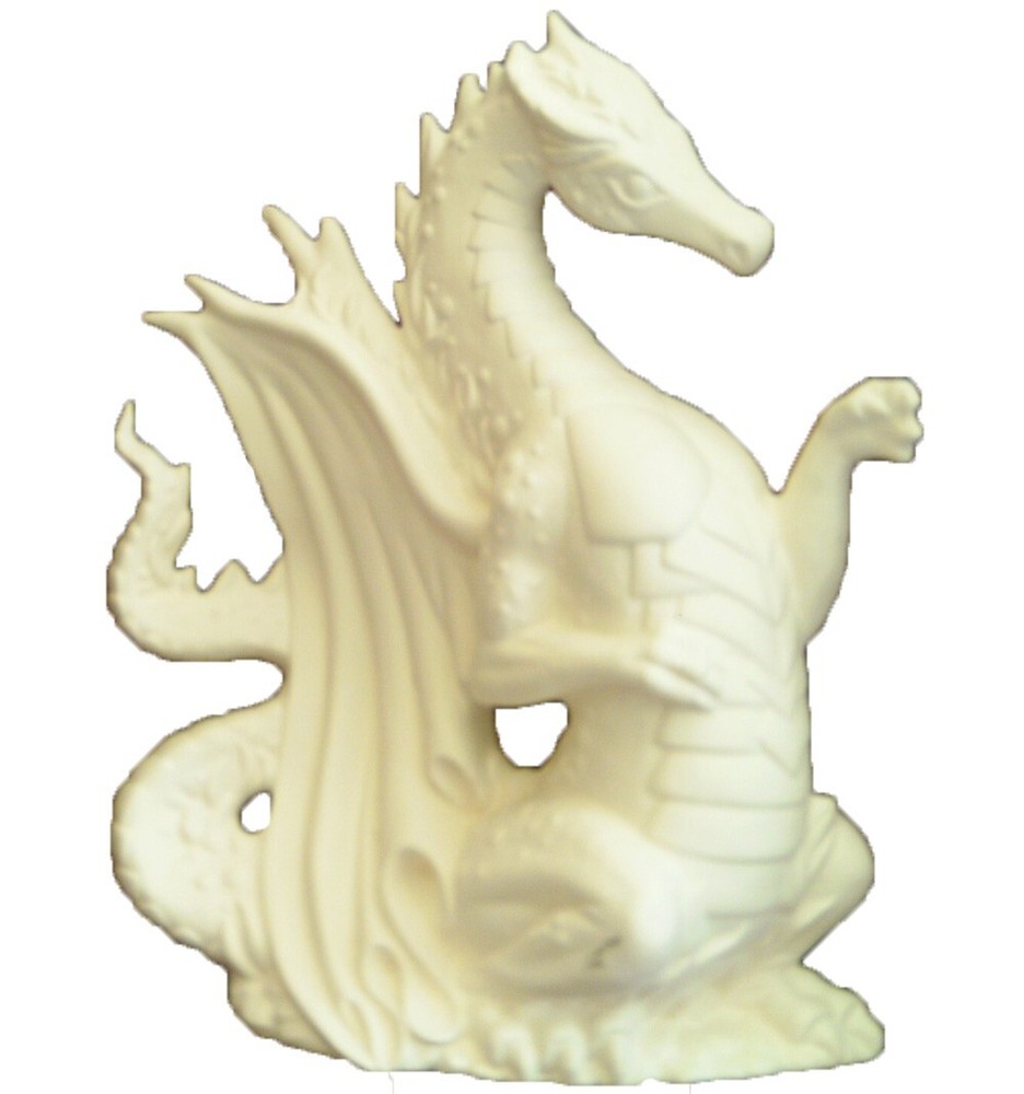 Fire Dragon 9" ceramic bisque ready to paint