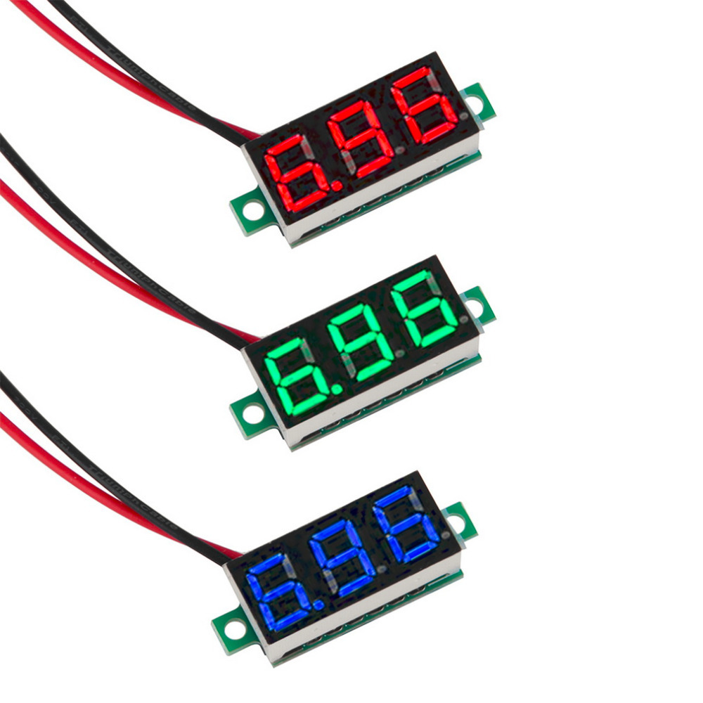 DC 4.7-30V 0.36" 2 Wire LED Digital Panel Volt Meter Voltage Voltmeter Car Motor