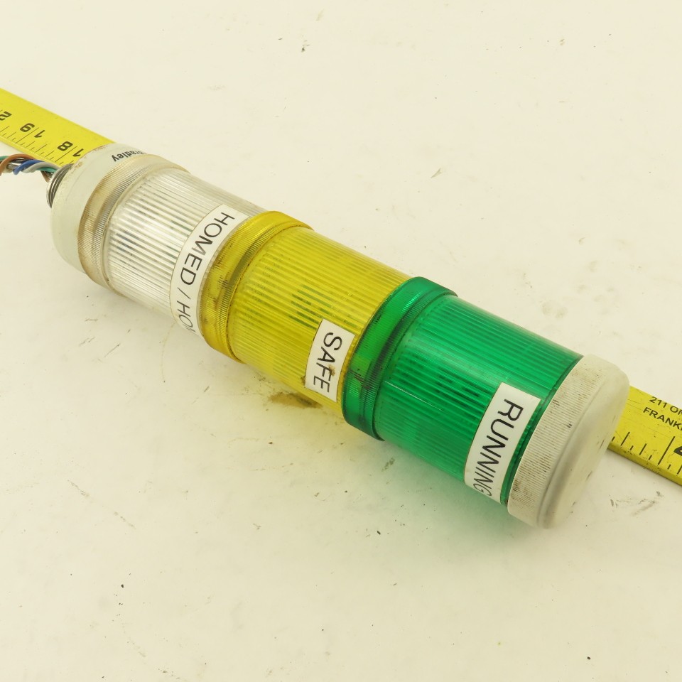Allen Bradley 855E-GCB Light Stack 24V AC/DC Clear Yellow Green