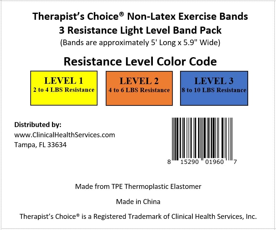 Therapist’s Choice® Resistance Bands for Working Out, Physical Therapy Bands,...