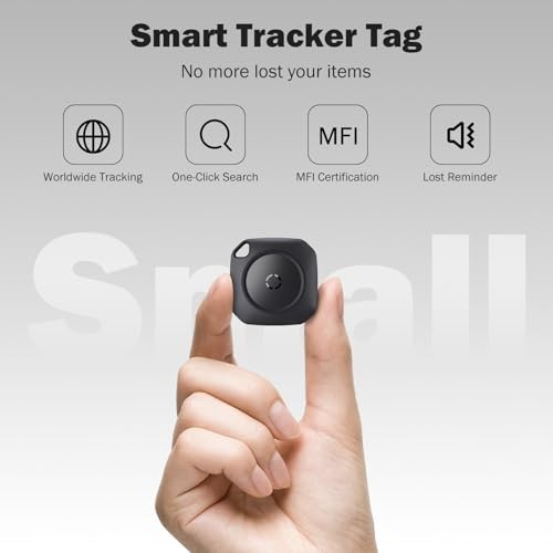 Air Tracker Tag-4 Pack, Smart Bluetooth Tracker Work with Apple Black,4 Pack