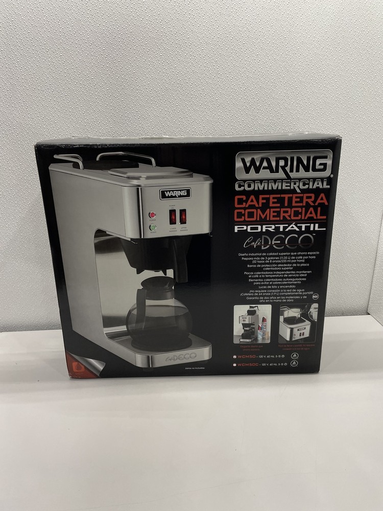 Waring WCM50 Medium Volume Decanter Coffee Maker Pourover 3 Gal