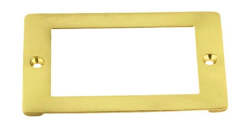 Library Style Card Catalog Label Holder 3" x 2" - Solid Cast Polished Brass