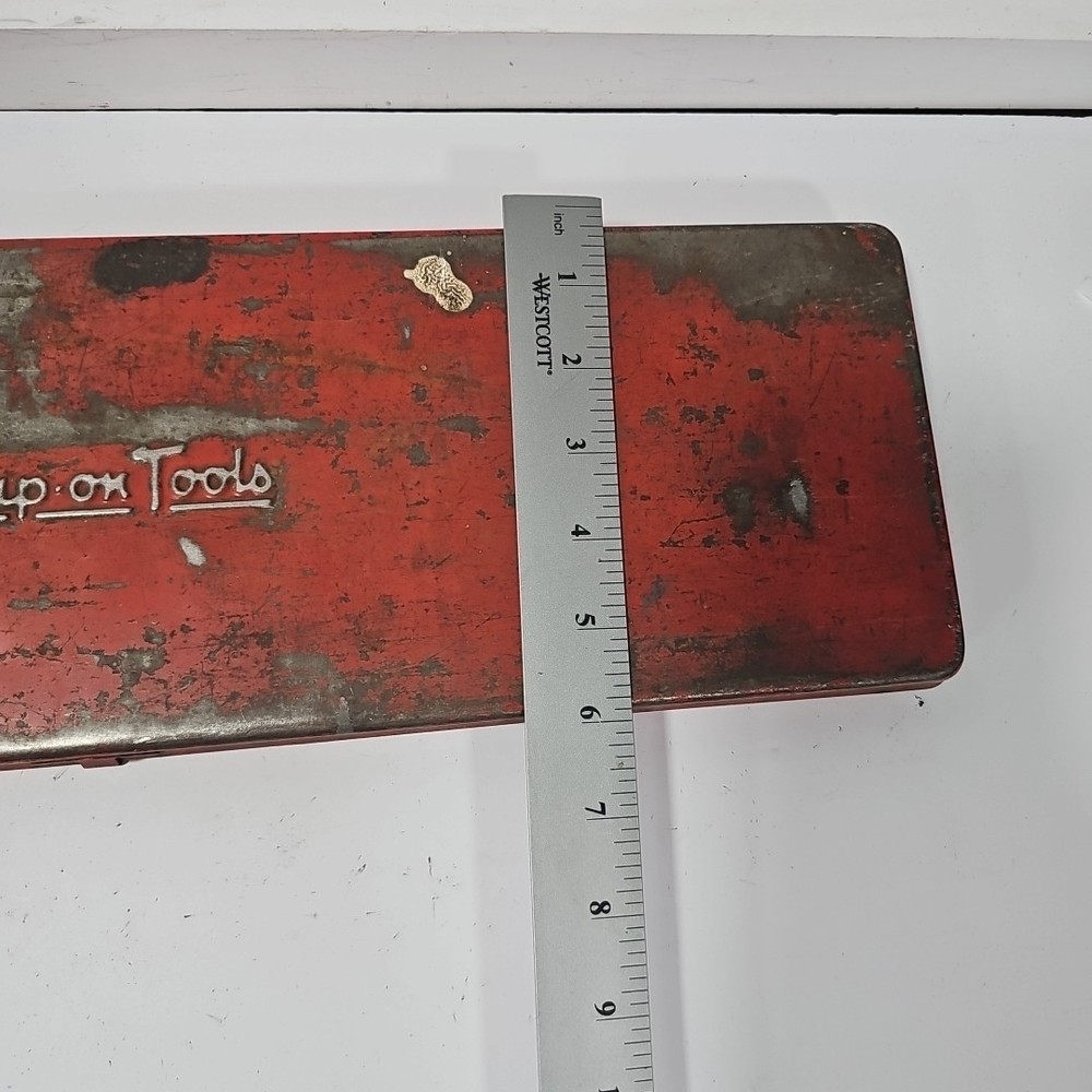 Vtg Snap On Tool Box Red Metal Tool Case Box