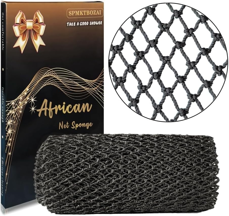 SPMKTBOZAI African Net Sponge Authentic, Exfoliating Real...