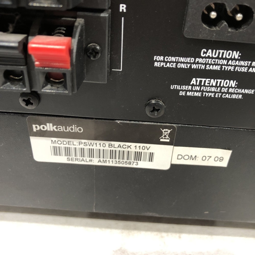 Polk Audio PSW350 Powered Subwoofer - UNTESTED~ AS IS!