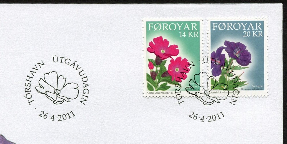 Faroe FDC 2011.04.26. Mountain Flowers - Series