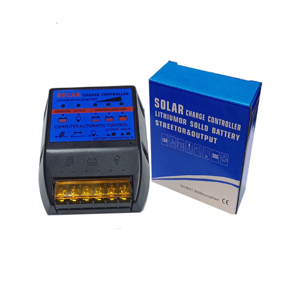 Solar Photovoltaic Charge Controller 10A 12V Solar Panel Battery Controller Blue