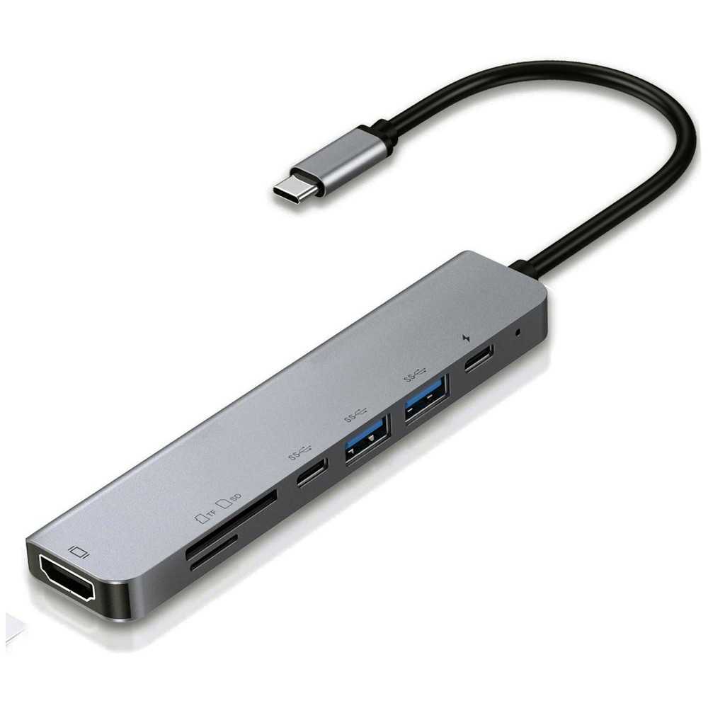 Laptops/Type-C Devices 7 in1 Type C Hub 4K HDMI USB Docking Station USB-C PD d