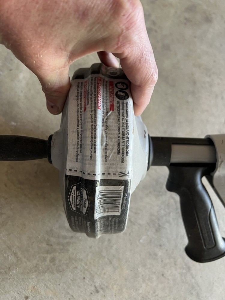 RIDGID Kwik-Spin+ Drain Auger 25 ft No Core Cable Hand Tool