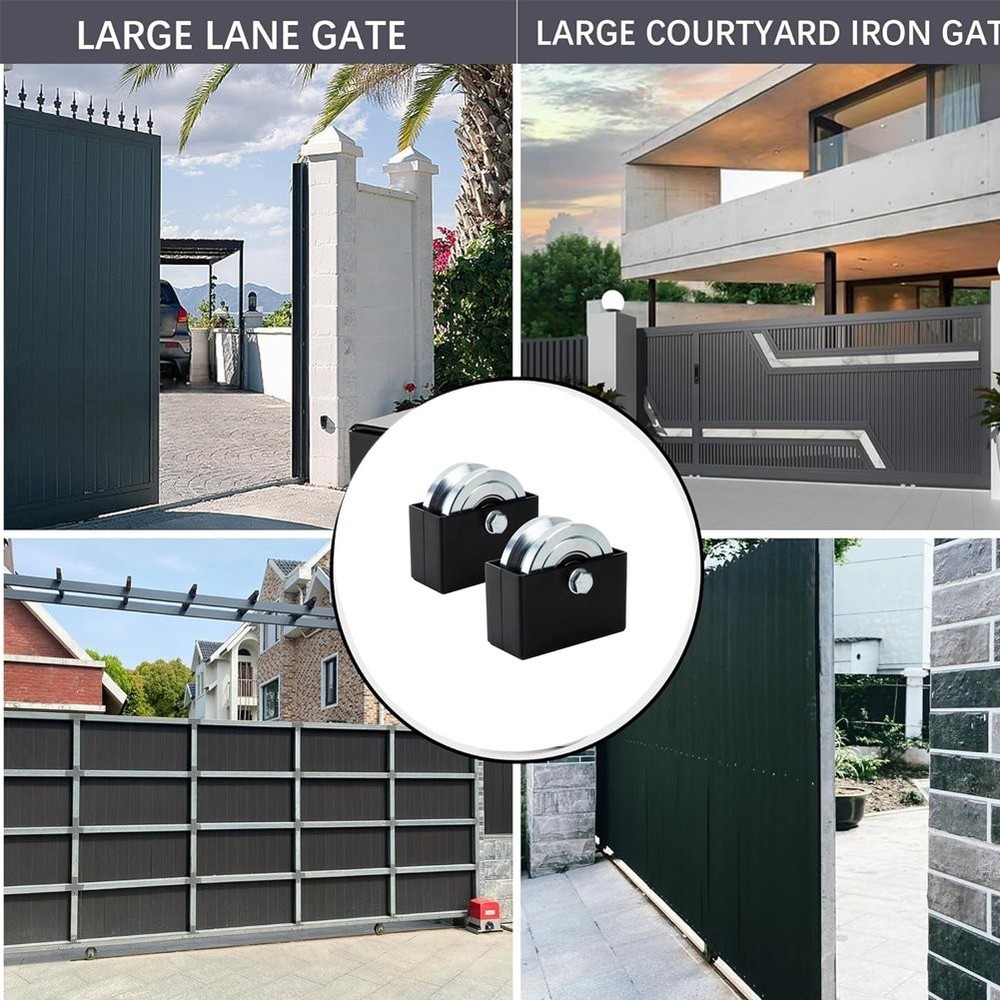 4" V Groove Gate Wheel with Weld on Box, Solid Sliding Gate Wheels, Load Capa...