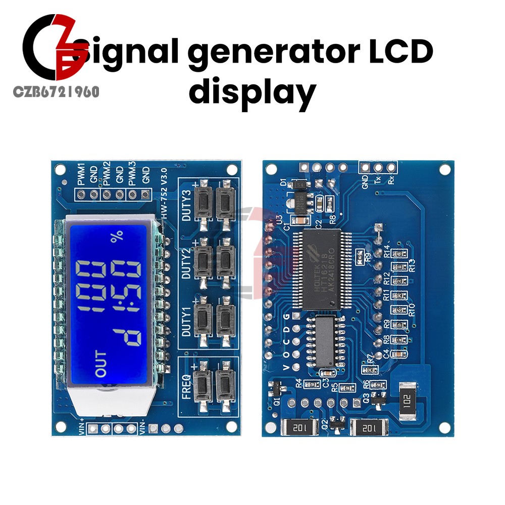 3-Channel Signal Generator PWM Pulse Wave Frequency Duty Cycle Adjustable Module
