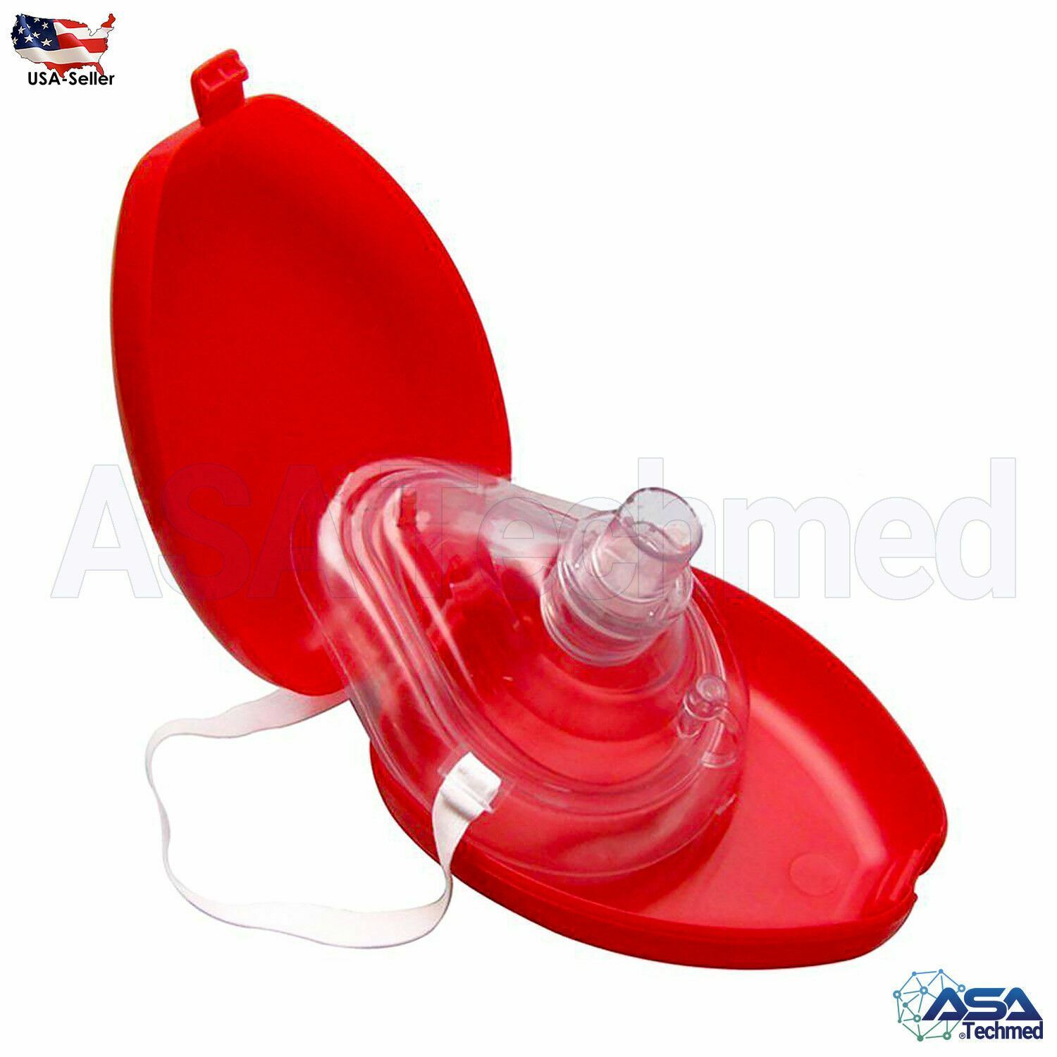 5 Pocket CPR mask in Hard Case - Mask w/O2 with Gloves