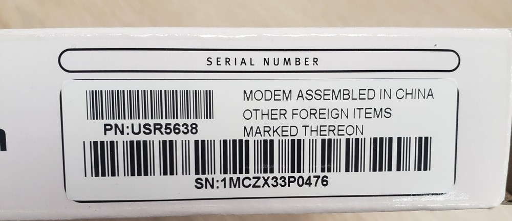 USRobotics USR5638 Fax Dial-Up Modem 56 Kbps PCIe