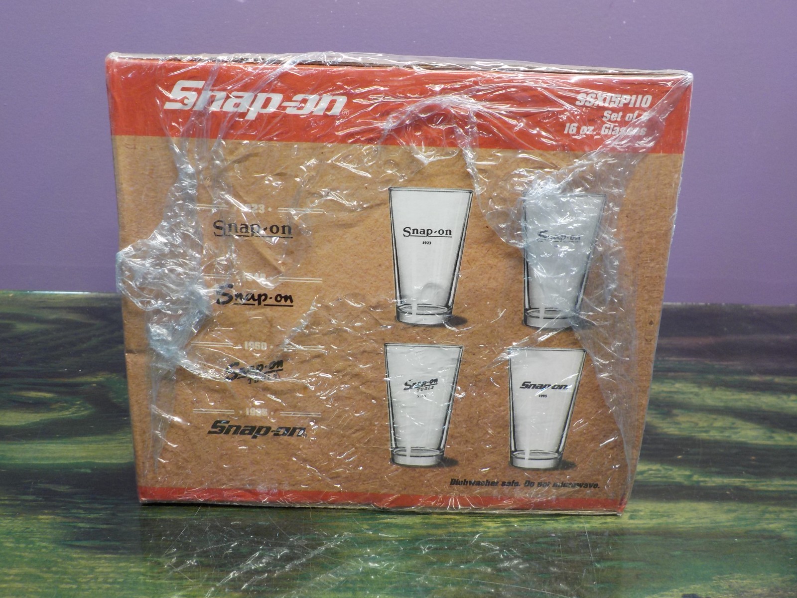 Snap-On Tools Pint Glass Limited Edition Set of 4 16 oz Glasses SSX15P110 - NEW