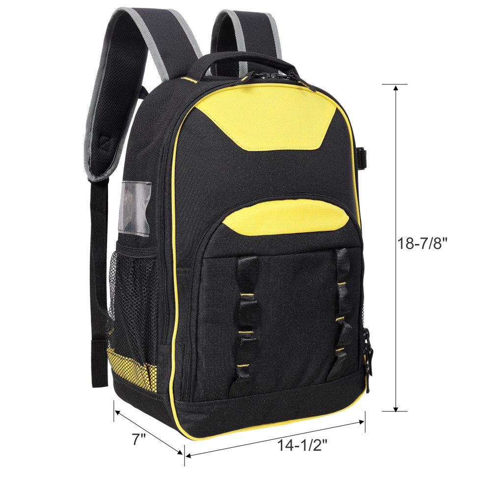 Heavy Duty Oxford Cloth Tool Backpack Multifunctional Tool Bag with Multiple