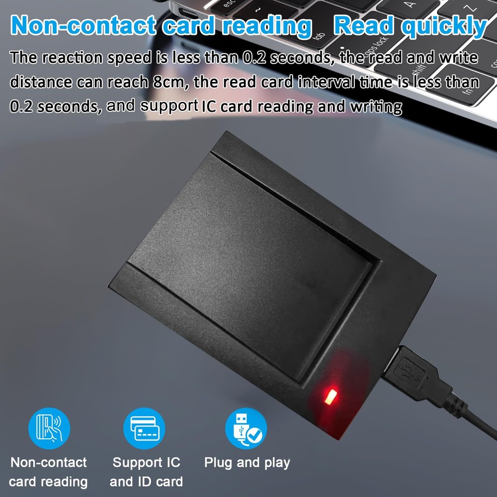 RFID Card Reader 125KHz/13.56Mhz Reader Support ISO14443-A/B Protocol IC ID C...