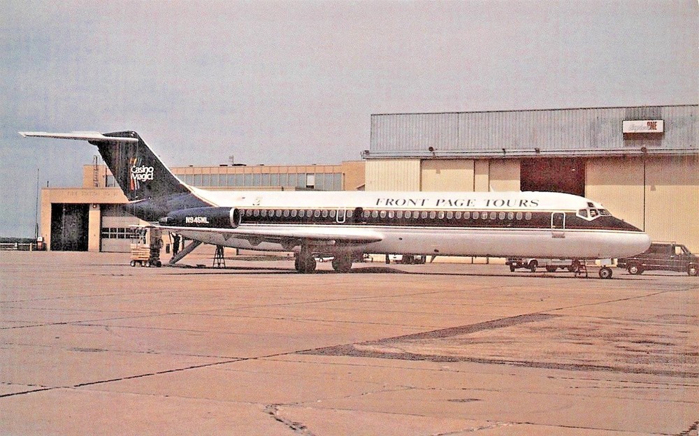 FRONT PAGE TOURS DC-9  Airplane Postcard