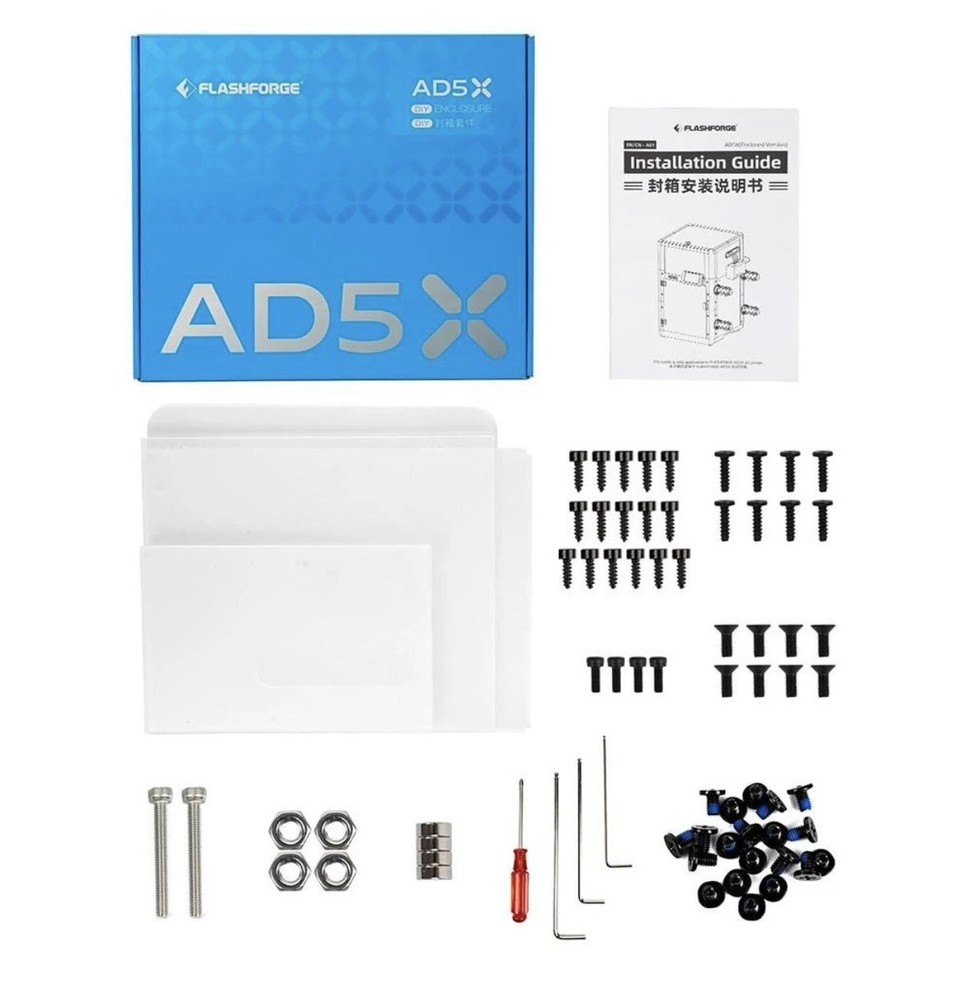 FLASHFORGE 3D Printer DIY Enclosure Kit for Multi-color AD5X Noise Reduction US