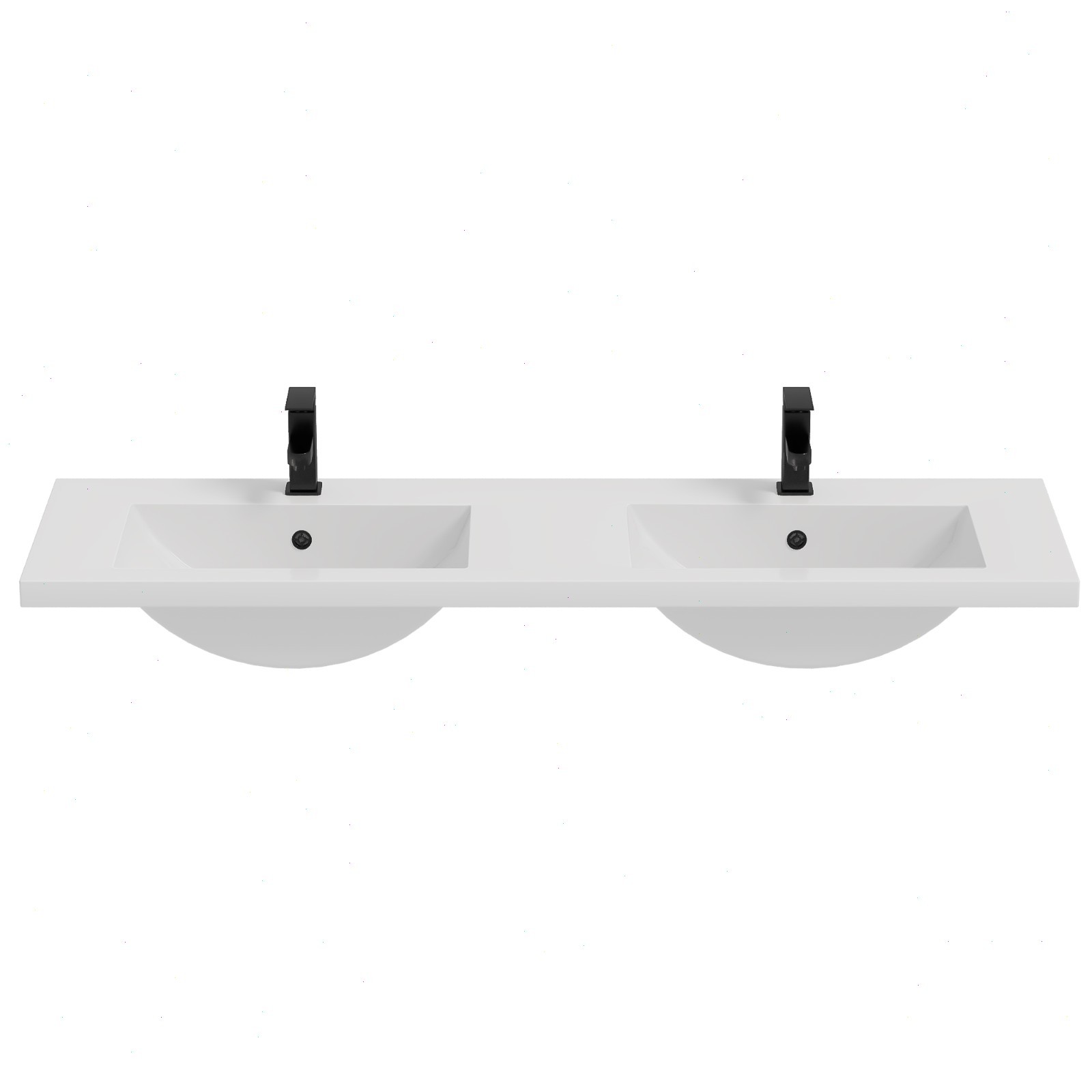 60" Double Sink Vanity Top Undermount Bathroom Sink