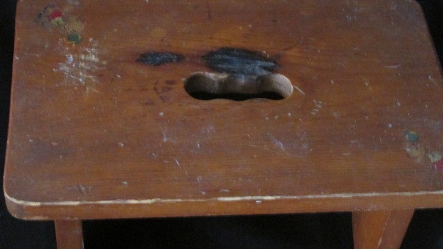 Vintage Solid Wood Step Stool Small Handmade Footstool Rustic Farmhouse Decor