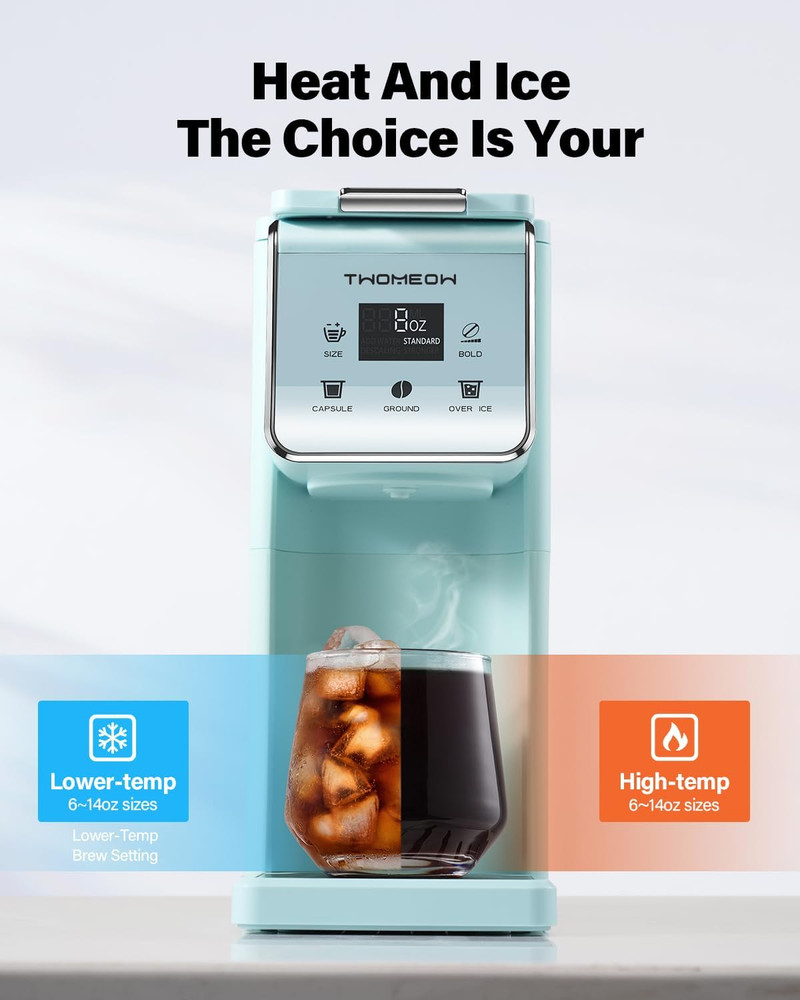 K Cup Coffee Maker with Bold Setting, Single Serve Hot & Iced Coffee Maker For