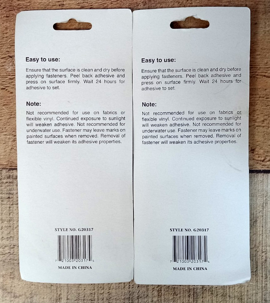 2 Pack - Good Old Values HOOK & LOOP Fasteners - 34'' x 30'' - Style G20317