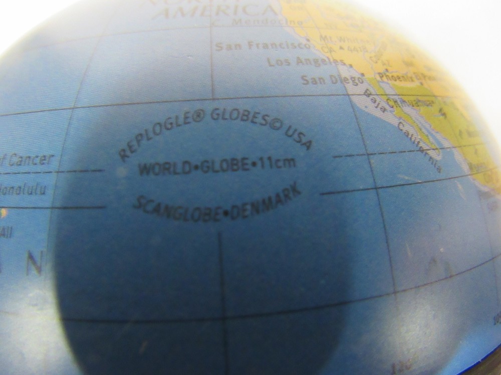 Desktop Rotating Replogle Globe 5 1/2" x 4" Dual Direction Spin Ships Free