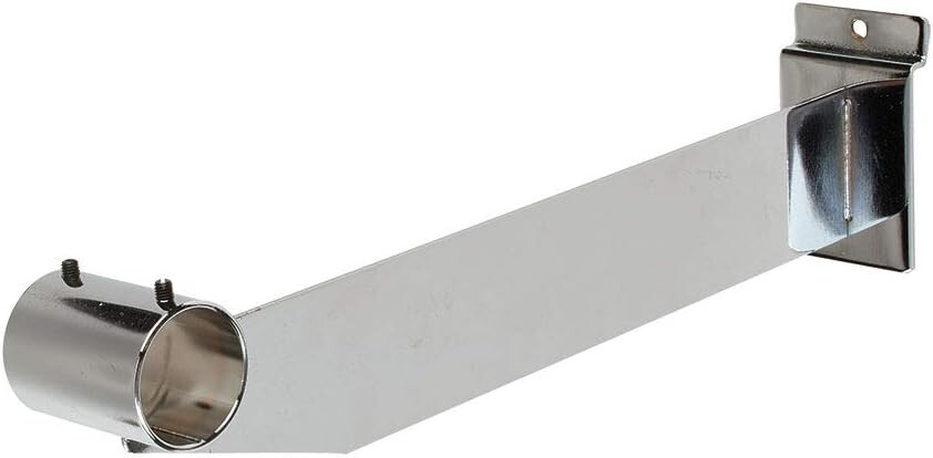 12 Wire Grid Hangrail Shelf Brackets 12" Silver Gridwall Retail Display