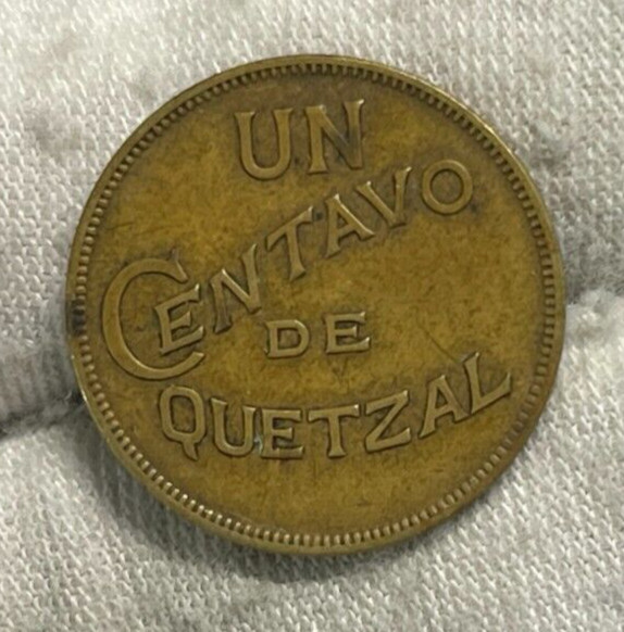 1934 Guatemala one Centavo Coin