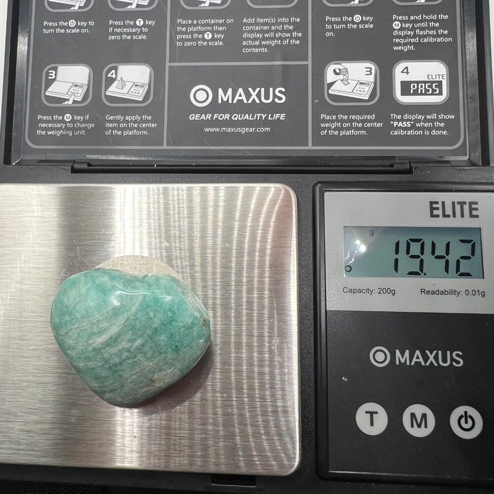 Amazonite Heart Carving (#6)