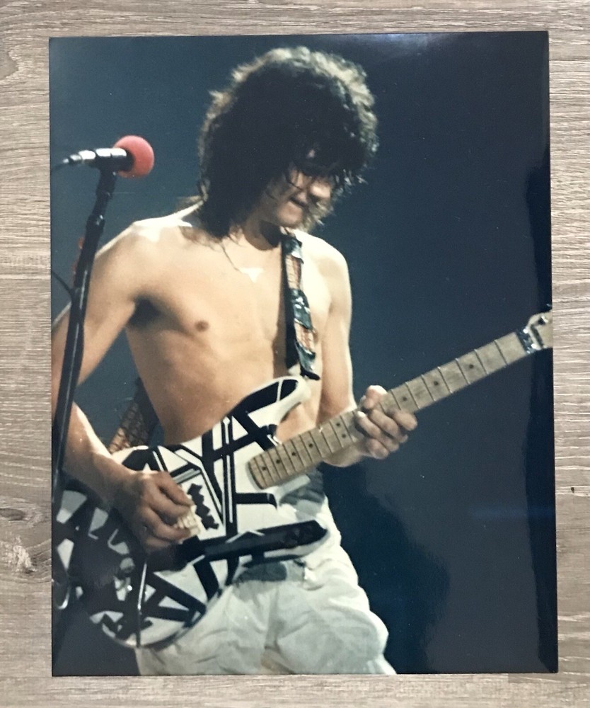 EDDIE VAN HALEN  EVH RUDE GUITAR 1981 FAIR WARNING PHOTO POSTER ONLY ONE