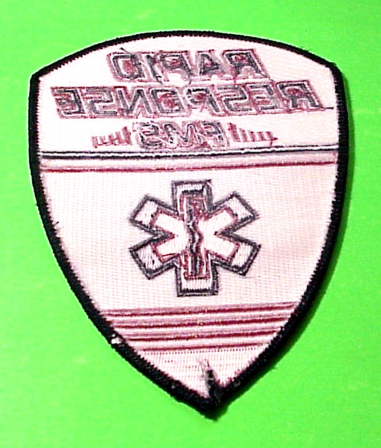 RAPID RESPONSE ROMULUS MICHIGAN MI EMS 5 1/4" UNIFORM TAKE OFF PATCH