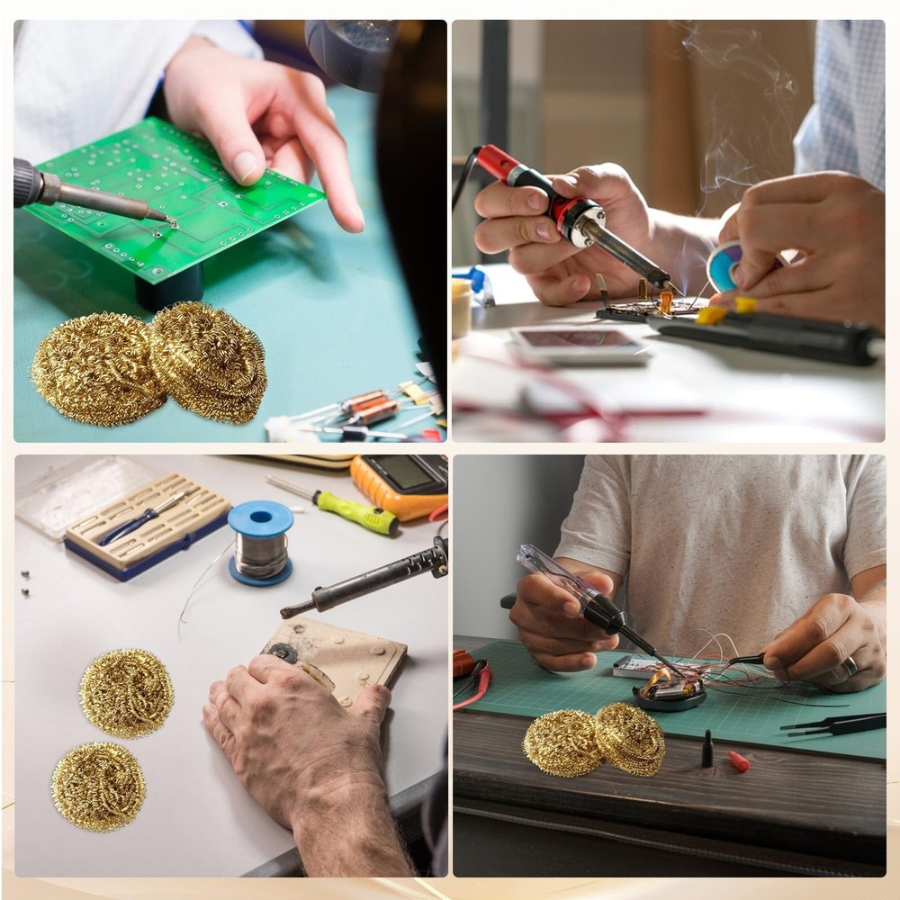 7-Pack Solder Tip Cleaning Wire - Brass Replacement...