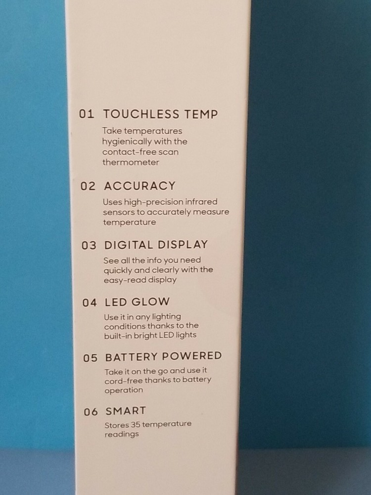 NEW• SHARPER IMAGE Digital TOUCHLESS Smart Forehead THERMOMETER • Free Shipping