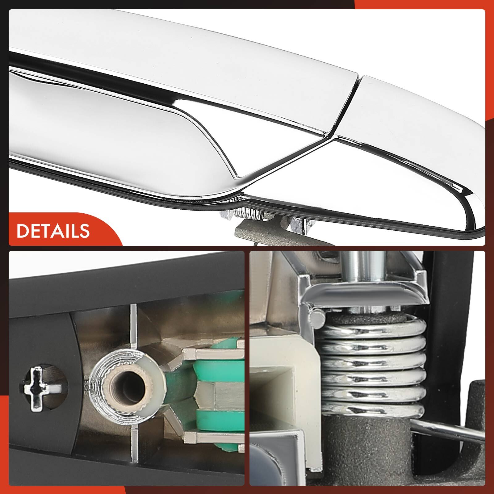 4x Chrome Exterior Door Handle Front &Rear for Chevy Silverado 1500 GMC Cadillac