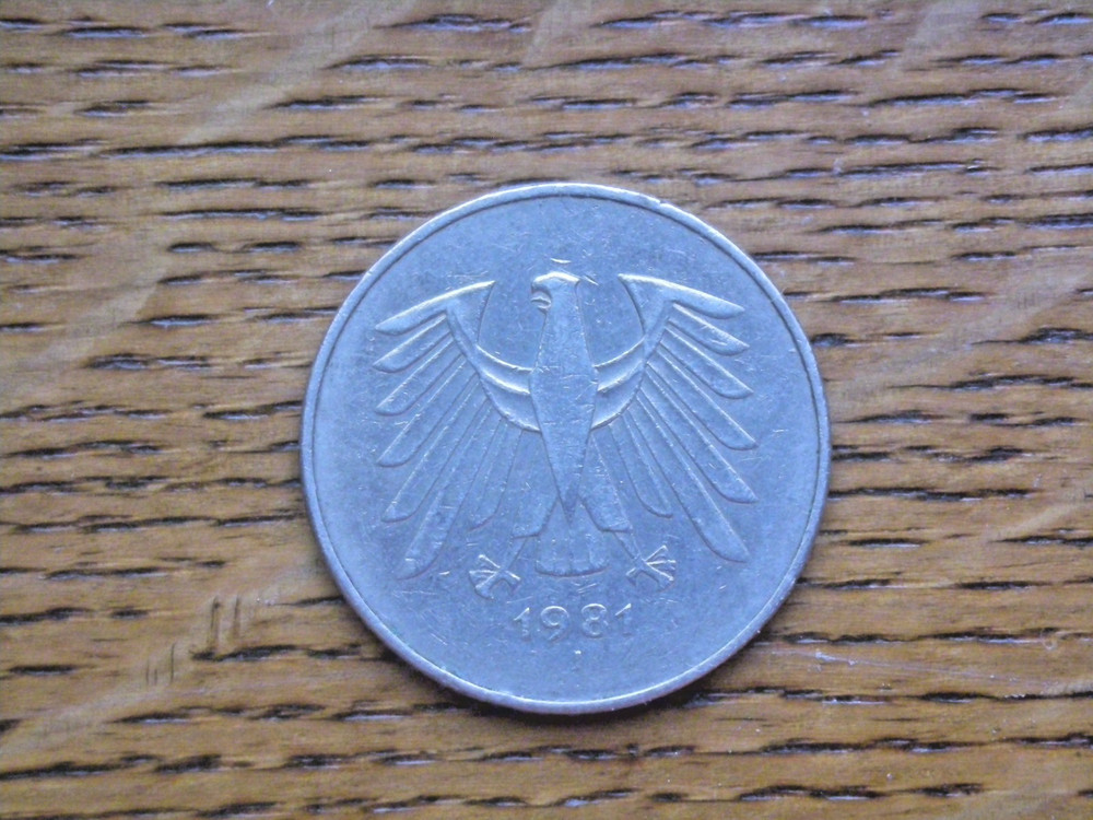 Three German coins 1950 1981 1994