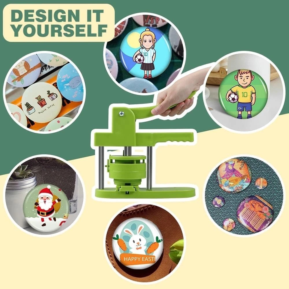 Beginner-Friendly 3 Inch Button Maker Kit - Includes Everything You Need for DIY