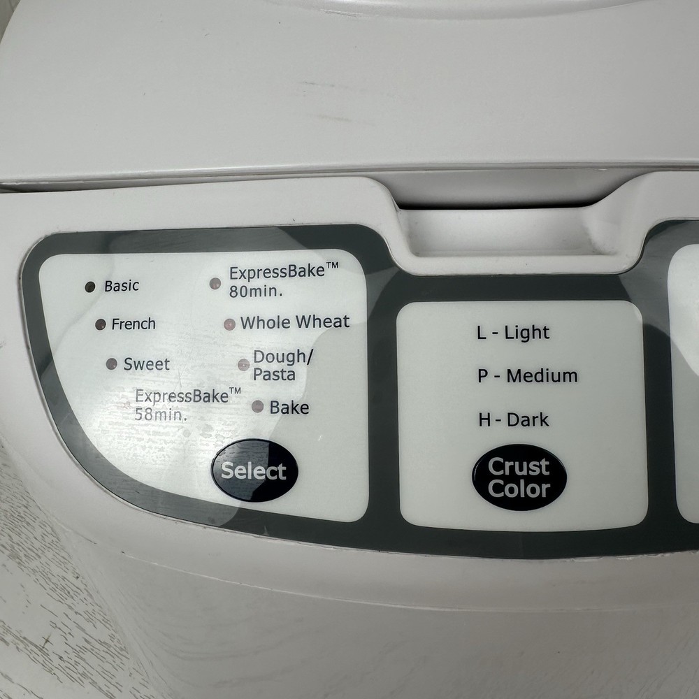 Oster Express Bake Electric Automatic 2 Lb Bread Maker Model 5838 White Tested