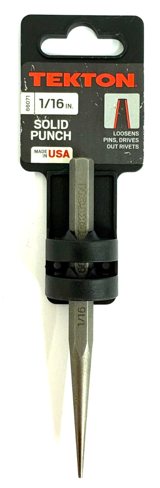 1/16" TEKTON 66071 SOLID PUNCH 4-1/2" LONG USA