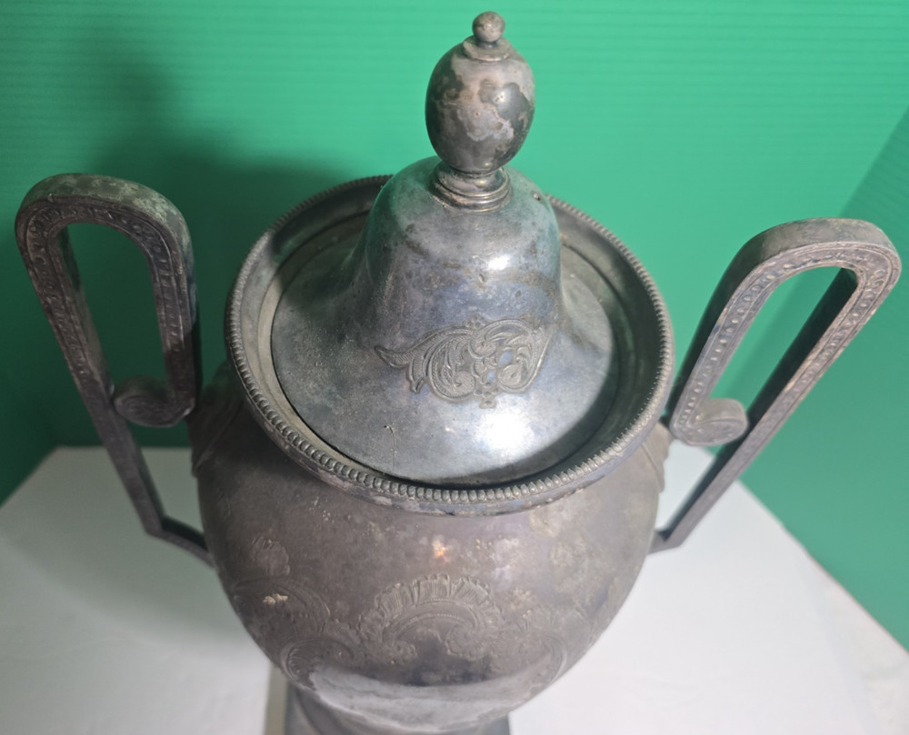 VTG WALKER & HALL VICTORIAN SILVER PLATE SAMOVAR "MAKER'S MARK"