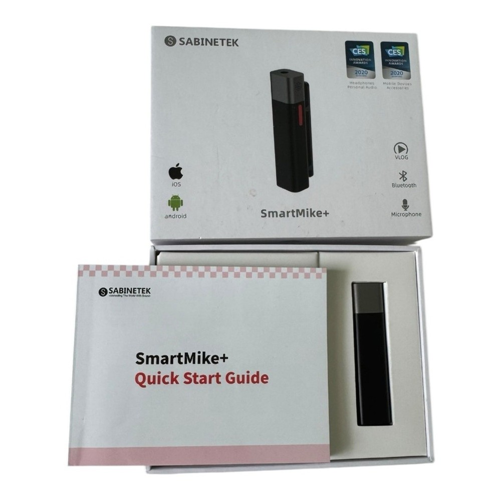 Sabinetek SmartMike+ Wireless Bluetooth Microphone for Content Creators
