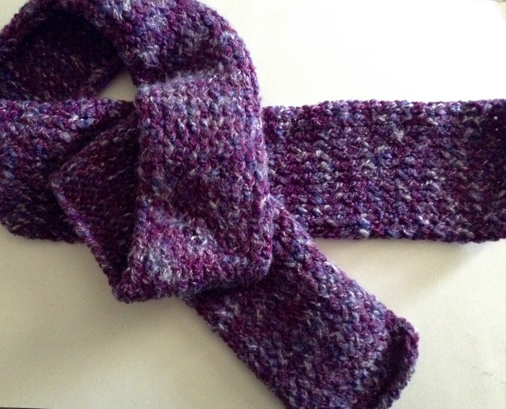 New!  Handmade Scarf - Purple/Magenta